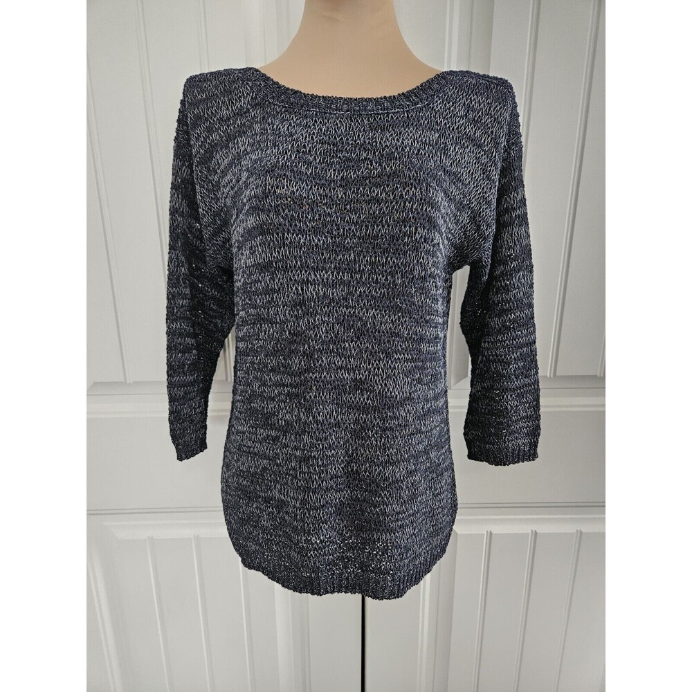 Jones New York Blue Gray Knit Sweater S